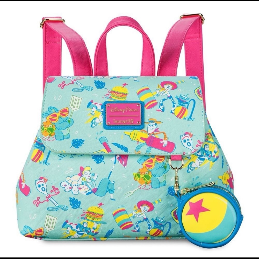Disney Parks Toy Story Loungefly Backpack Mint BBQ